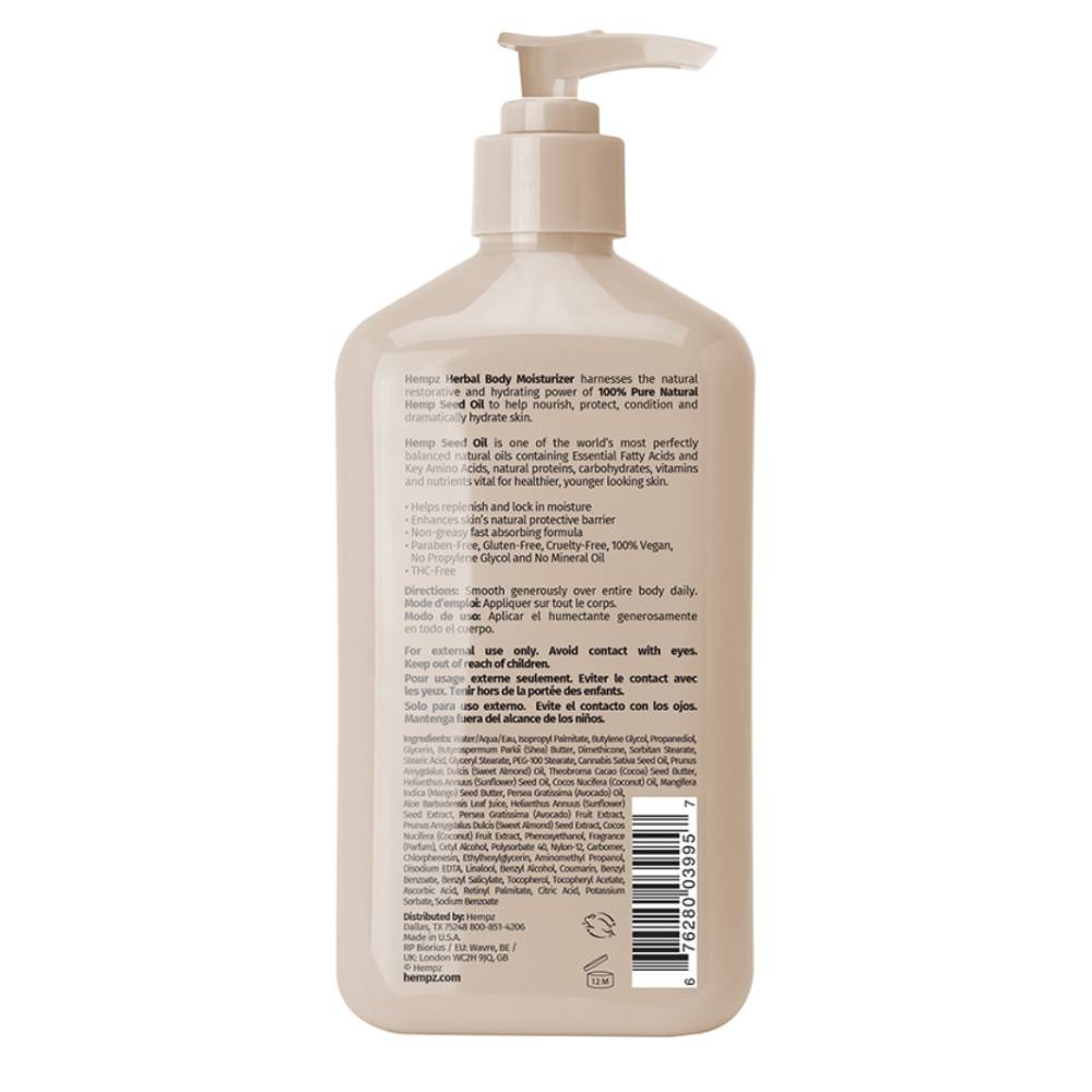 Hempz - Koa & Sweet Almond Smoothing Herbal Body Moisturizer - 17 Oz - 12 Pack