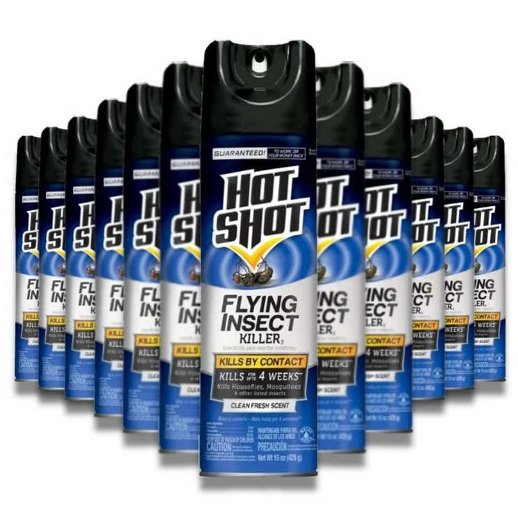Hot Shot - Flying Insect Killer Spray - 15 Oz - 12 Pack - Hot Shot Flying Insect Killer Spray 15 Oz 12 Pack Contarmarket |...