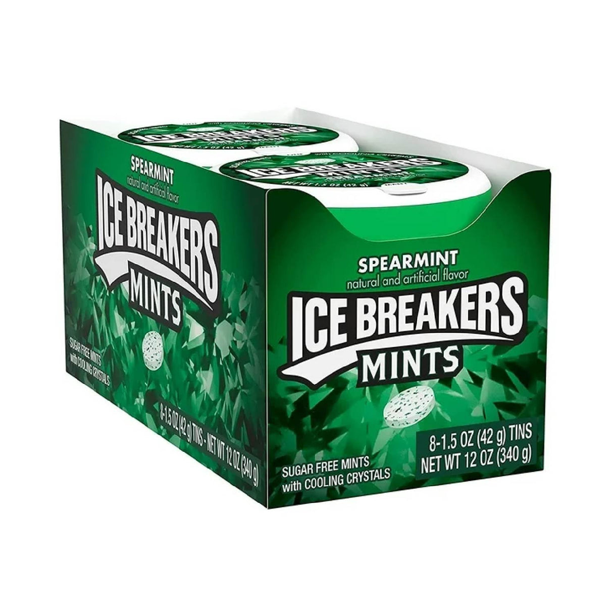 Ice Breakers - Sugar Free Mints, Spearmint - 8 Ct Each