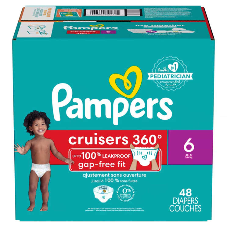 Pampers - Cruisers, Size 6 - 360 Diapers - 48 Count Each | Pampers - Pre Order