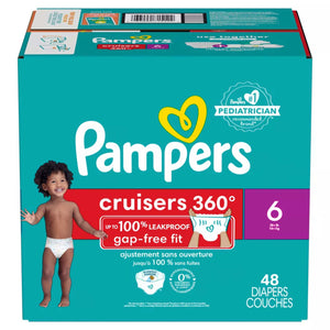 Pampers - Cruisers, Size 6 - 360 Diapers - 48 Count Each