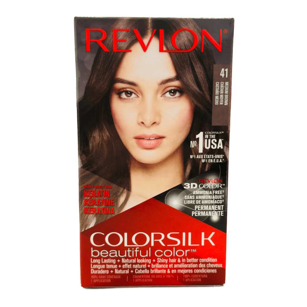 Revlon ColorSilk Hair Color -  #41 Medium Brown - 12 Pack