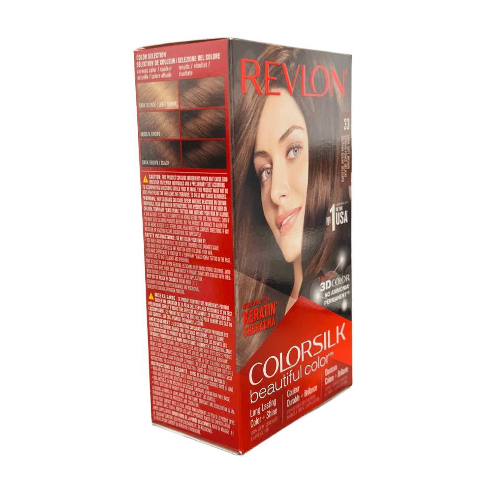 Revlon ColorSilk Hair Color - #33 Dark Soft Brown - 12 Pack