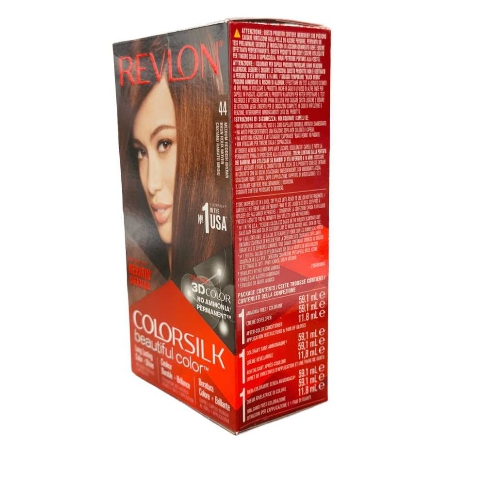 Revlon ColorSilk Hair Color - #44 Medium Reddish - 12 Pack