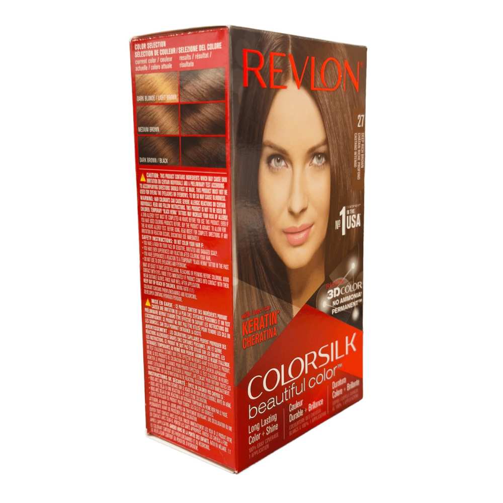 Revlon ColorSilk Hair Color - #27 Deep Rich Brown - 12 Pack
