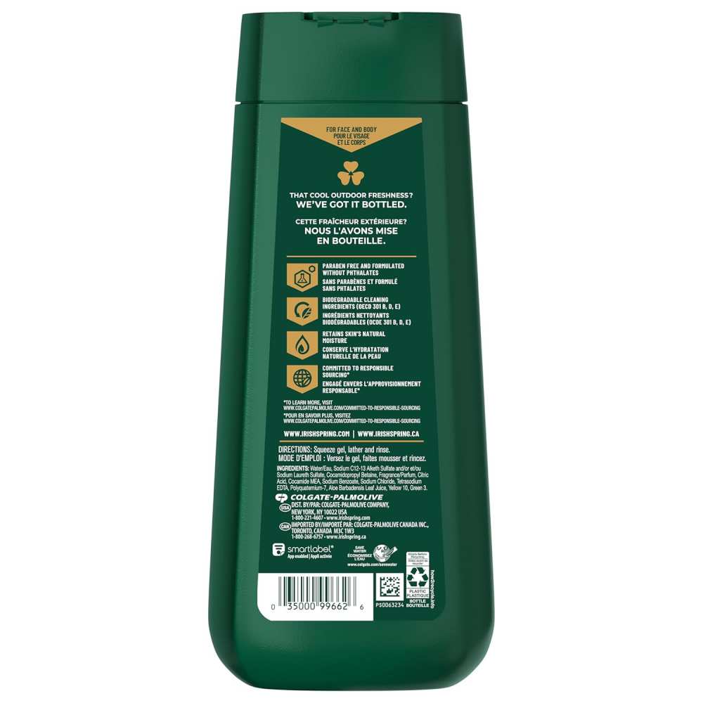 Irish Spring - Aloe Mist Body Wash for Men - 20 Oz  - 4 Pack