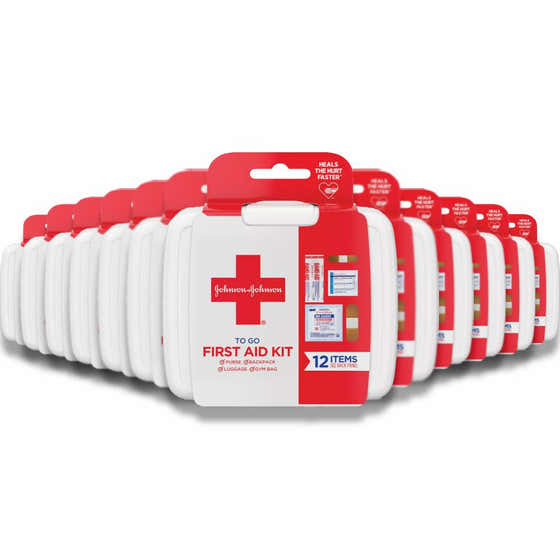 Johnson &amp; Johnson - Red Cross, 12-Piece Mini First Aid To Go Kit - 48 Pack | Johnson &amp; Johnson - All products