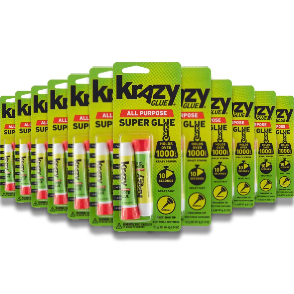 Krazy - Glue All Purpose Precision Tip Super Glue, 2 Pack - 0.14 Oz - 48 Pack