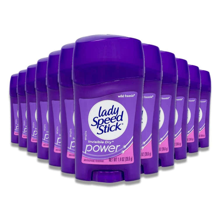 Lady Speed Stick Invisible Dry Antiperspirant &amp; Deodorant, Wild Freesia  - 1.4 Oz - 12 Pack | Lady Speed