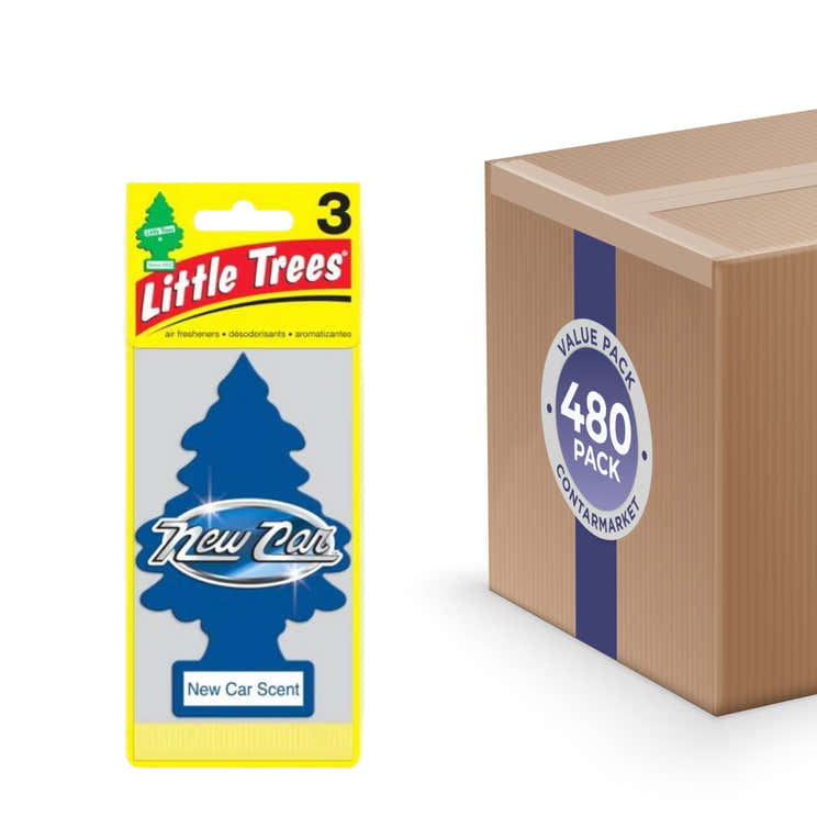 Little Trees - Air Freshener, New Car Scent - 3 Ct - 480 Pack | Little Trees - Volume Discount