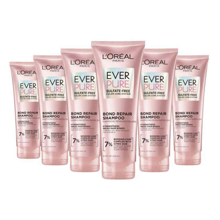 L'Oreal Paris EverPure Sulfate Free Bond Repair Color Care Shampoo 6.8 fl oz - 6 Pack | L'oreal - Pre Order