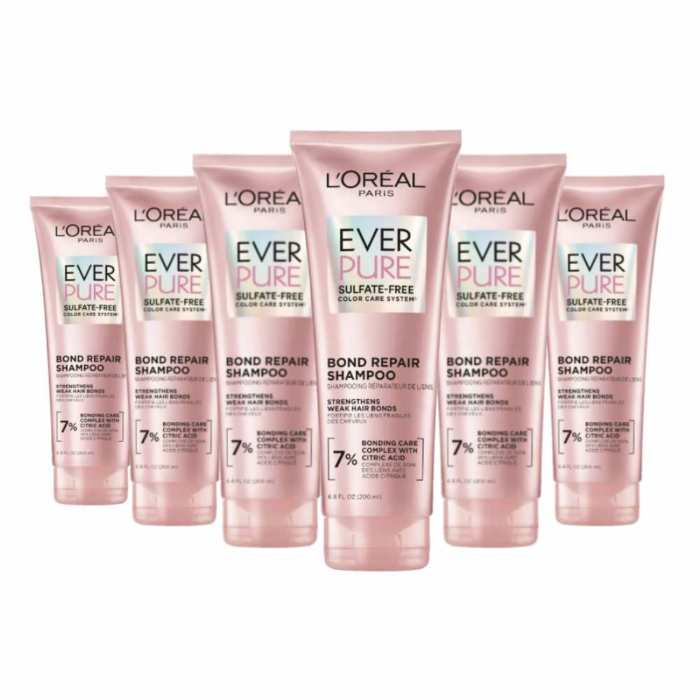 L'Oreal Paris EverPure Sulfate Free Bond Repair Color Care Shampoo 6.8 fl oz - 6 Pack
