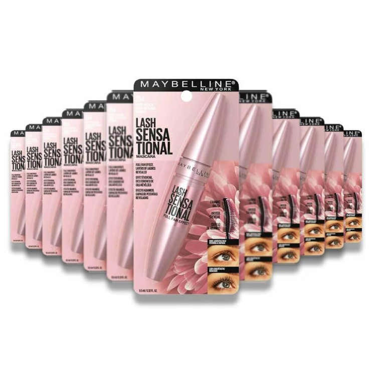 Maybelline -Lash Sensational Washable Mascara- 254 Very Black - 0.32 Oz - 72 Pack - Maybelline Lash Sensational Washable M...