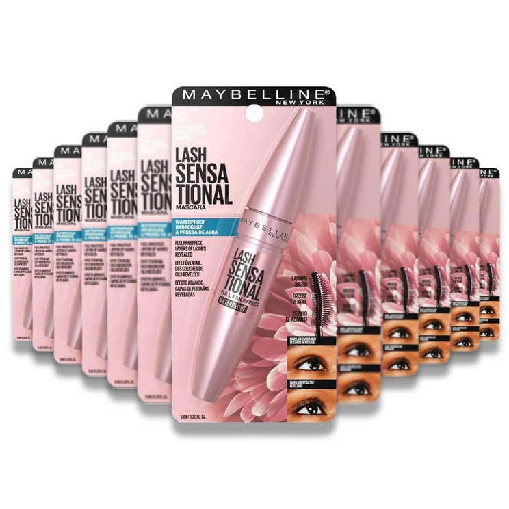 Maybelline - Lash Sensational Waterproof Mascara, Very Black - 0.30 Oz - 72 Pack | Maybelline - Pre Order