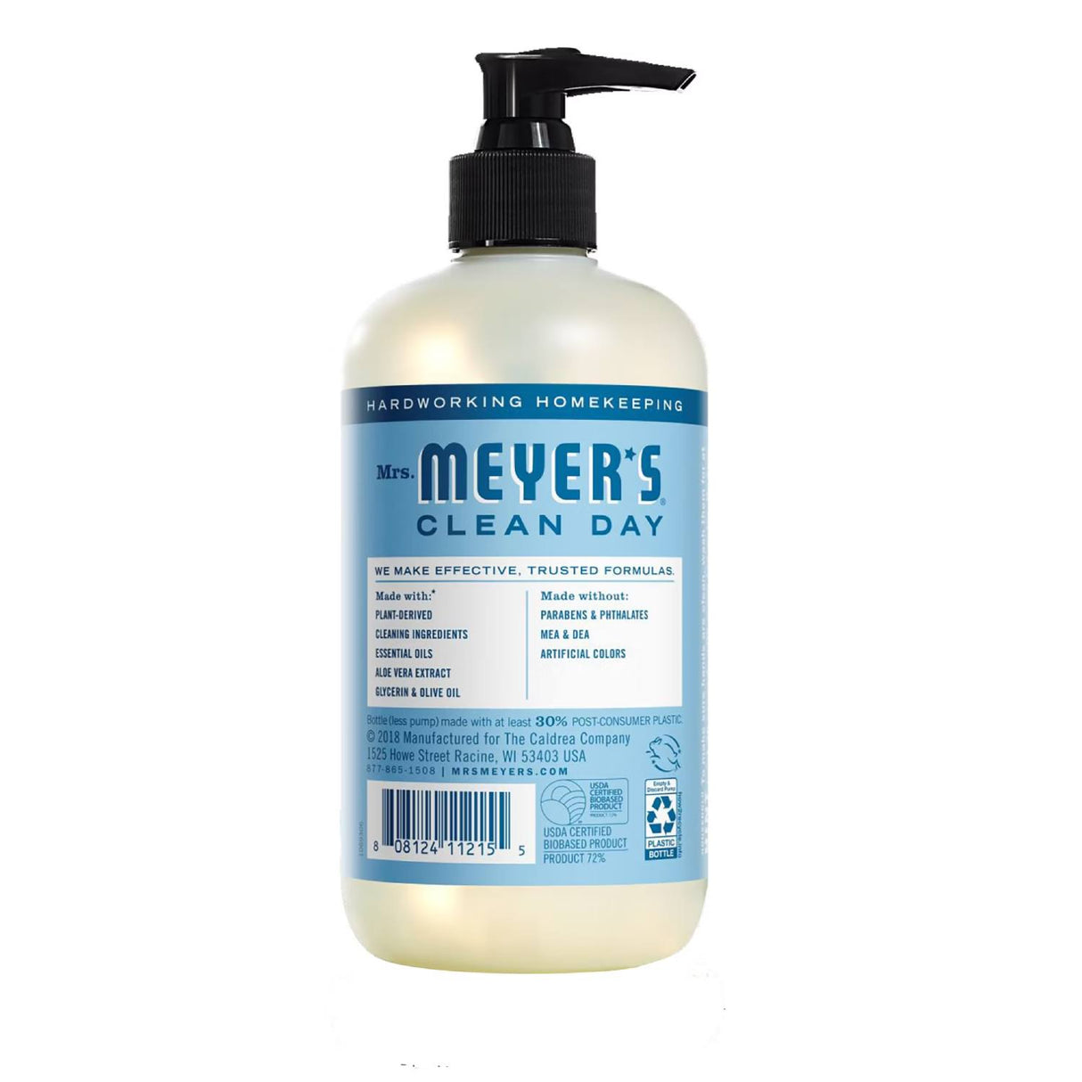Mrs. Meyer's Clean Day Liquid Hand Soap, Rain Water Scent Bottle 12.5 oz - 3 Pack