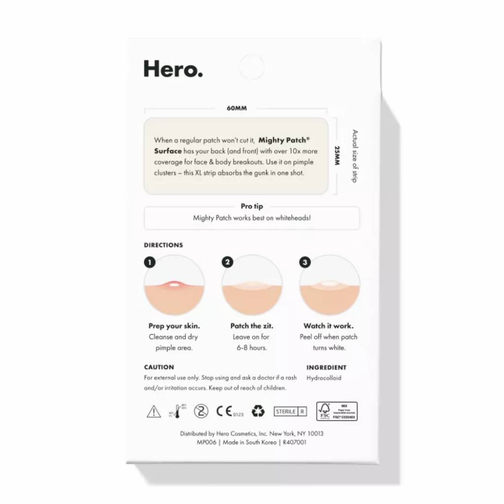 Hero Cosmetics - Mighty Surface Patch - 10 Ct Each - 24 Pack