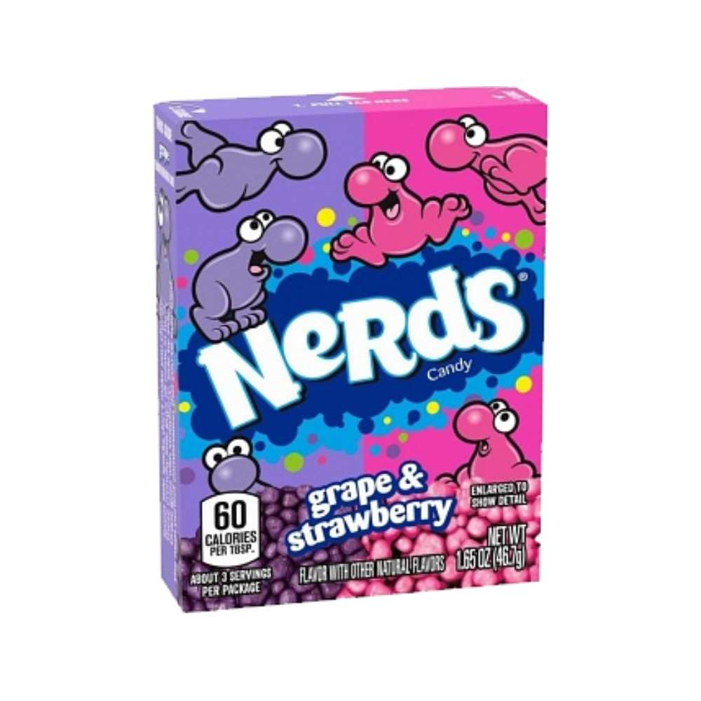 Nerds - Grape Strawberry Candy - 1.65 Oz each - 24 Ct