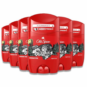 Old Spice -  Wolfthorn Deodorant Stick - 1.7 Oz ( 50 ml ) - 6 Pack