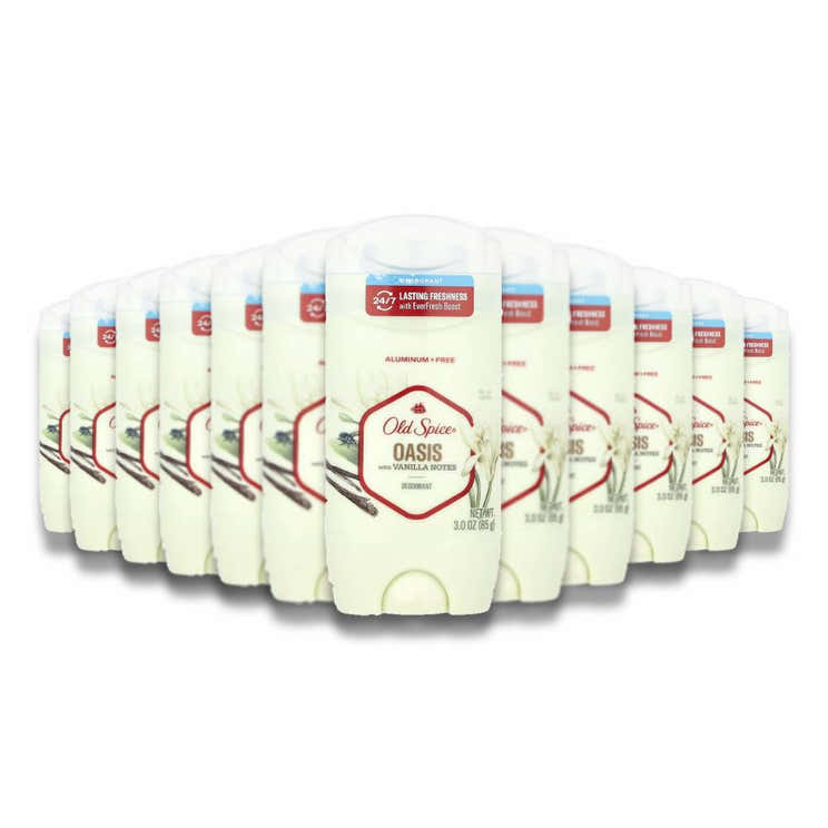 Old Spice - Deodorant for Men Oasis with Vanilla Notes Scent - 3 Oz - 12 Pack | Old Spice - Pre Order