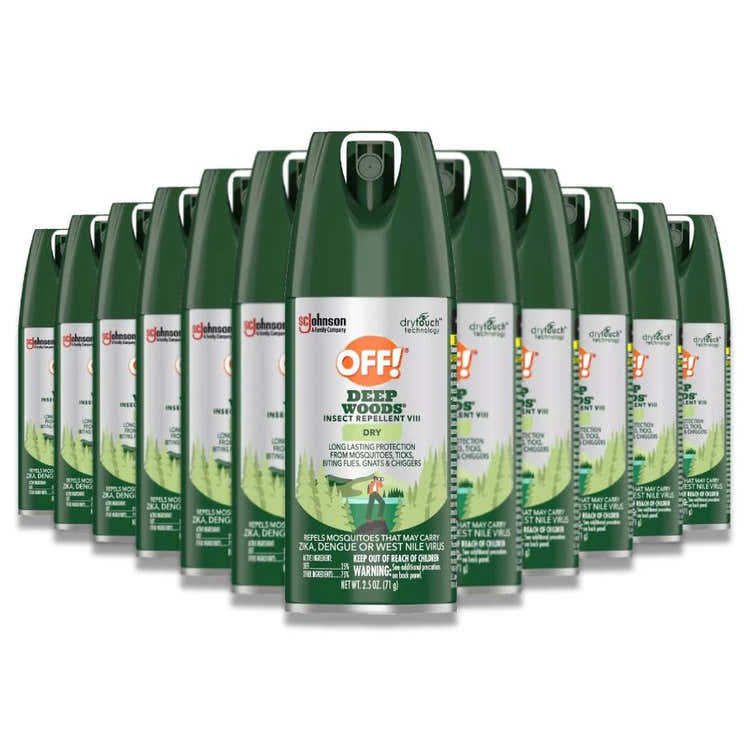 OFF! - Deep Woods Insect Repellent Aerosol, Dry Bug Spray - 2.5 Oz - 12 Pack | OFF! - Pre Order