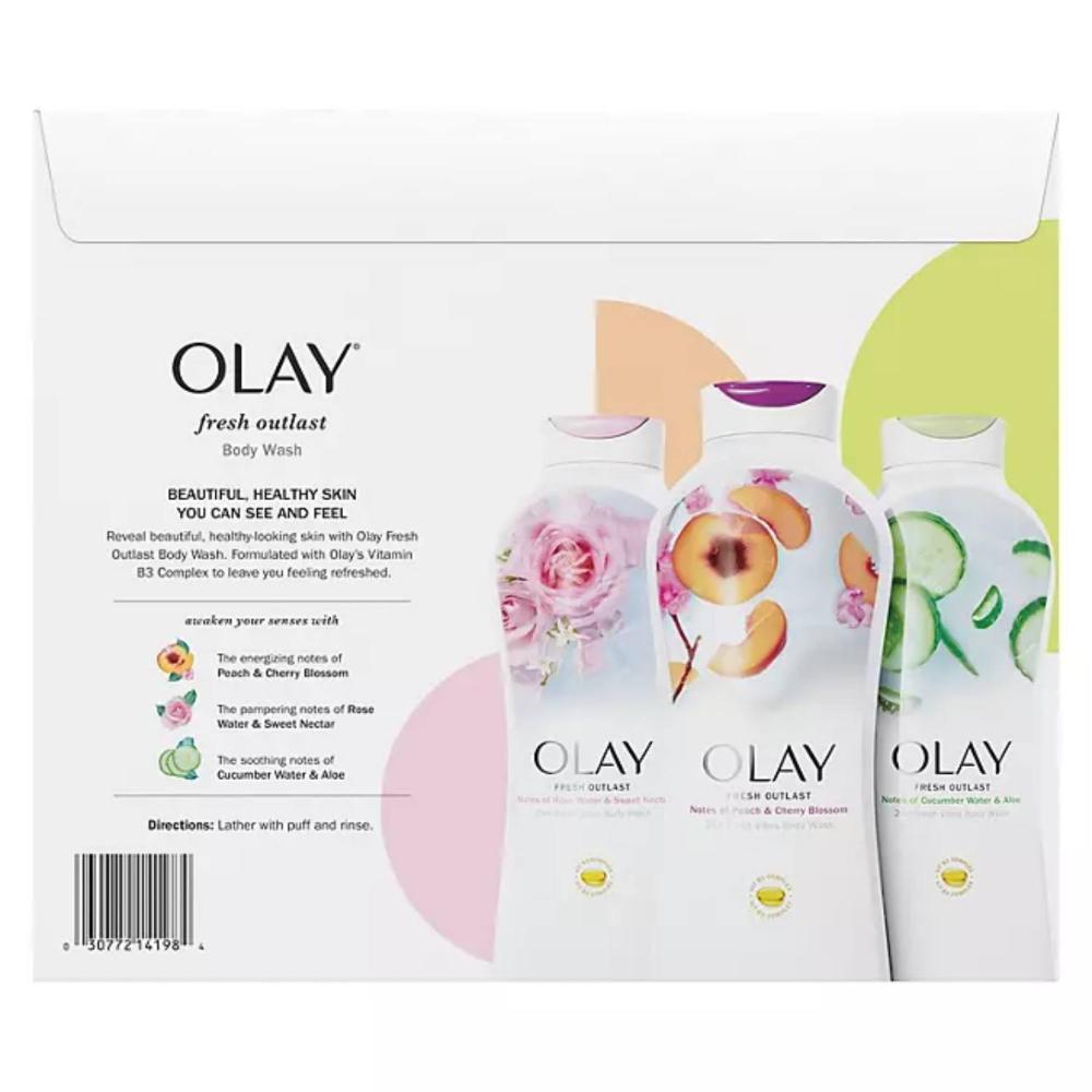 Olay - Fresh Outlast Body Wash with Vitamin B3 Complex - 23.6 Oz - 3 Pack
