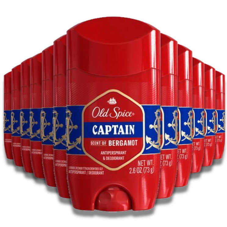 Old Spice - Anti-Perspirant &amp; Deodorant, Captain - 2.6 oz - 12 Pack - Old Spice Captain Anti-Perspirant &amp; Deodoran...