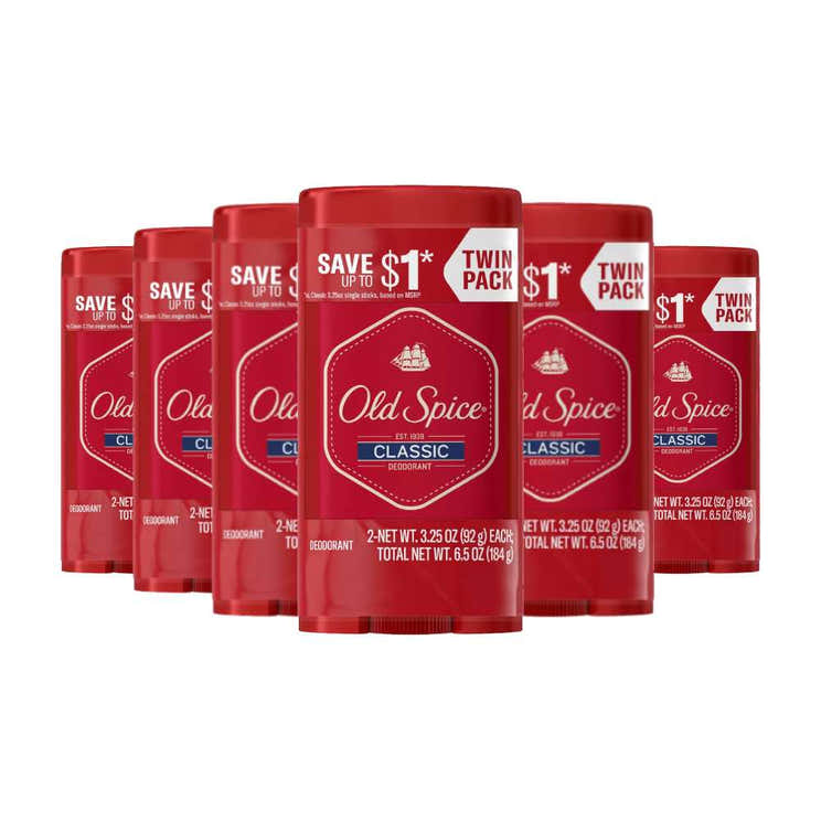 Old Spice - Anti-Perspirant &amp; Deodorant, Classic Original Twin Pack - 3.25 oz - 6 Pack | Old Spice - Pre Order