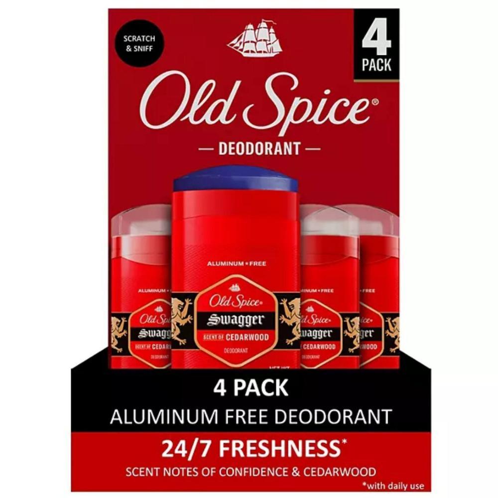 Old Spice - Swagger Aluminum-Free Deodorant for Men - 3 Oz, 4ct - 18 Pack