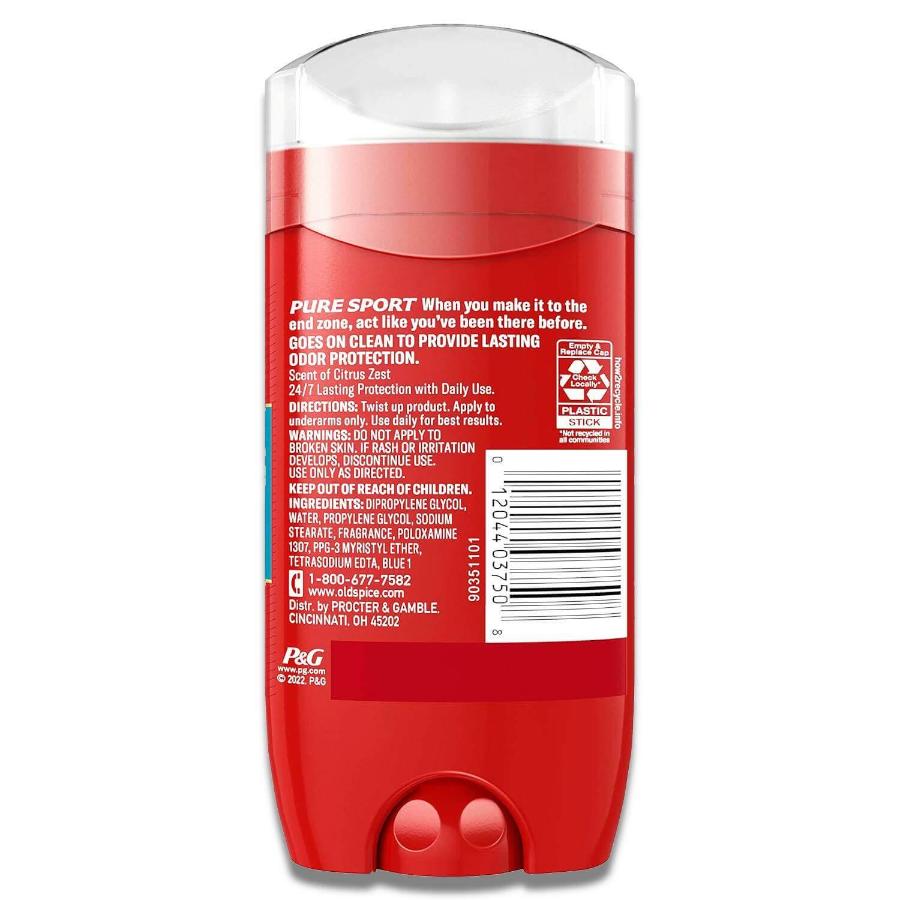 Old Spice Red Zone Pure Sport Deodorant - 3 oz Stick, 12 Pack