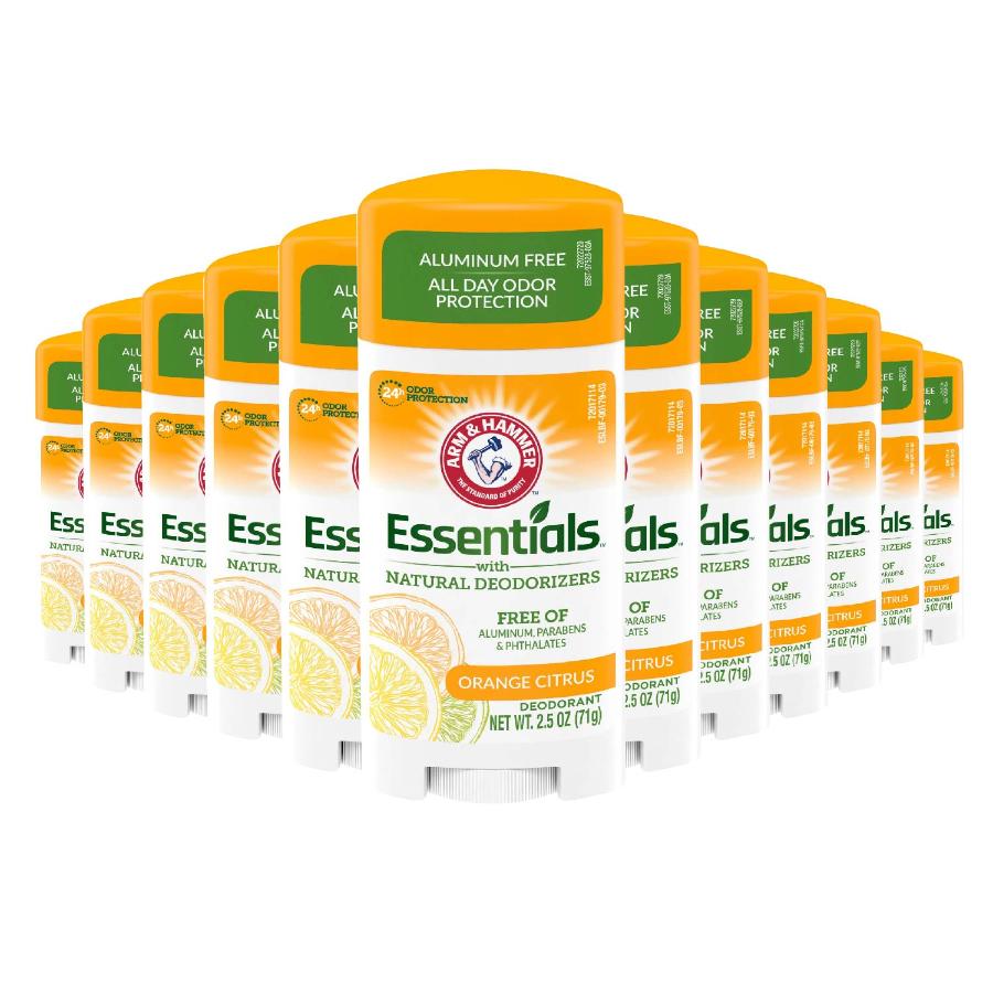 Arm & Hammer Essentials Natural Deodorant Orange Citrus 2.5 oz  - 12 Pack