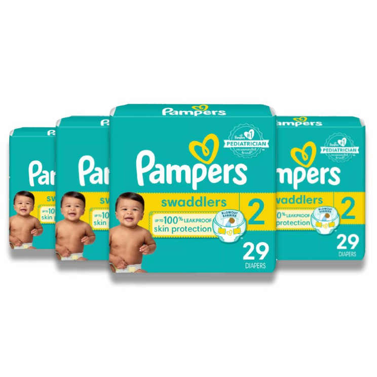 Pampers - Swaddlers Diapers, Size 2 - 29 Ct - 4 Pack | Pampers - Pre Order
