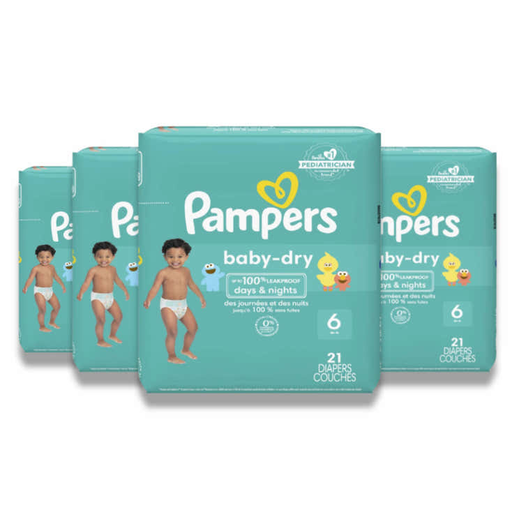 Pampers - Baby Dry Diapers, Size 6 - 21 Ct - 4 Pack | Pampers - Pre Order