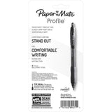 Paper Mate - Profile Retractable Gel Pens, Black, 0.7mm - 4 Ct - 12 Pack