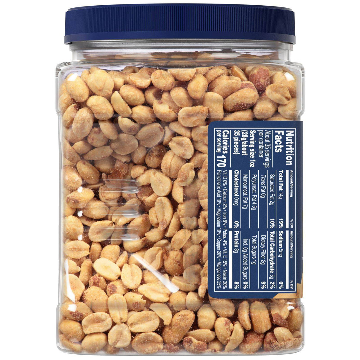 Planters - Unsalted Dry Roasted Peanuts - 35 Oz Each