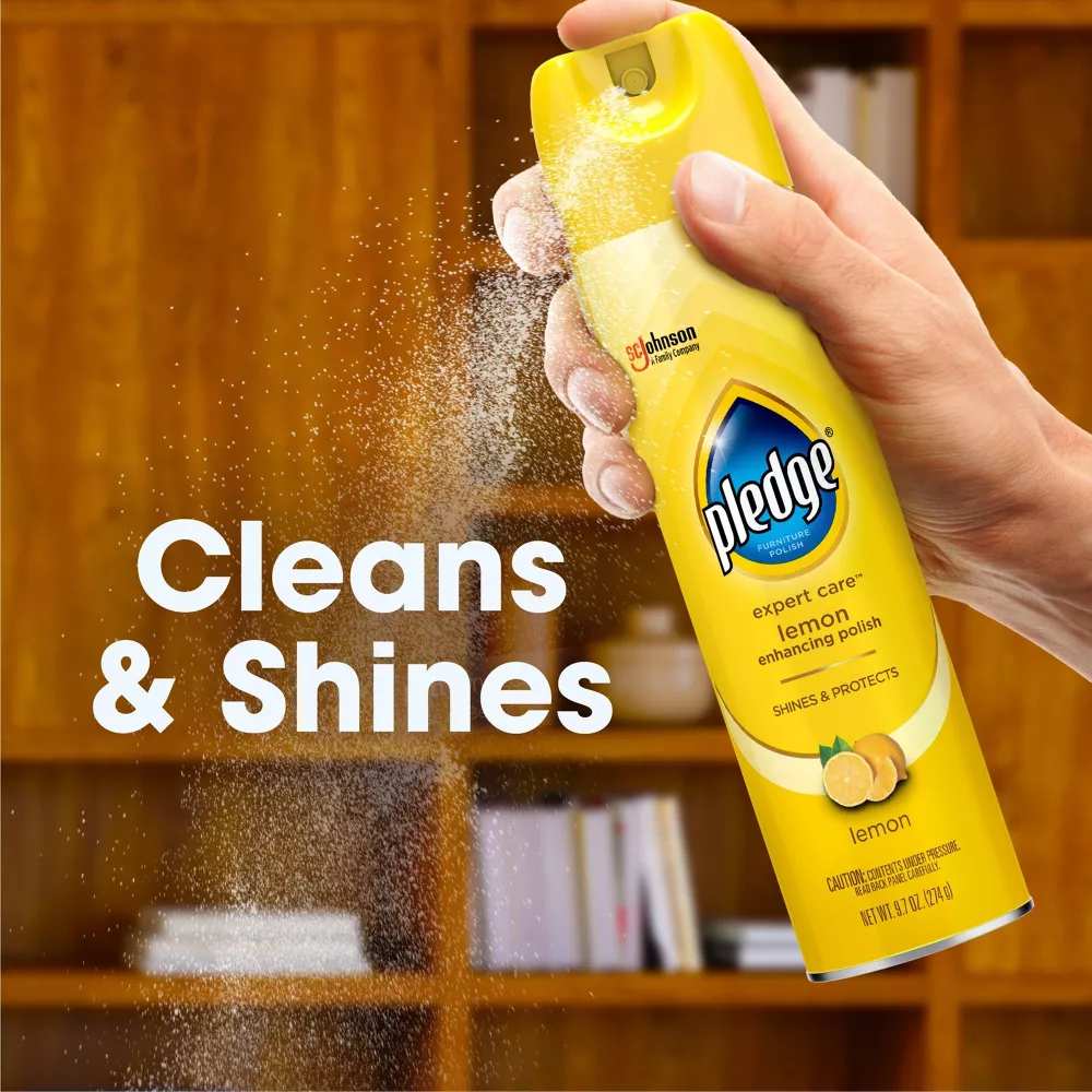 Pledge - Multisurface Enhancing Polish Spray - Lemon - 9.7 Oz - 6 Pack