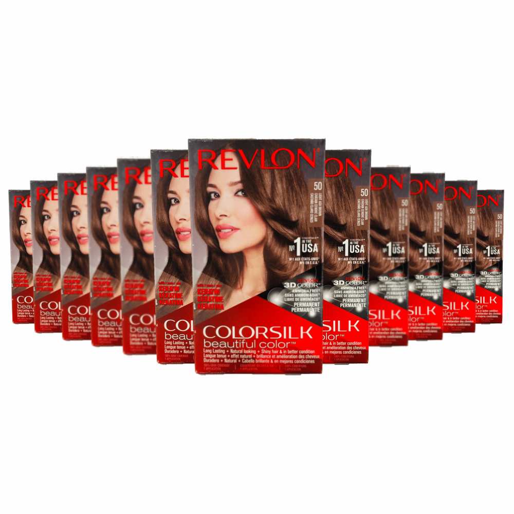Revlon ColorSilk Hair Color -  #50 Light Ash Brown - 12 Pack