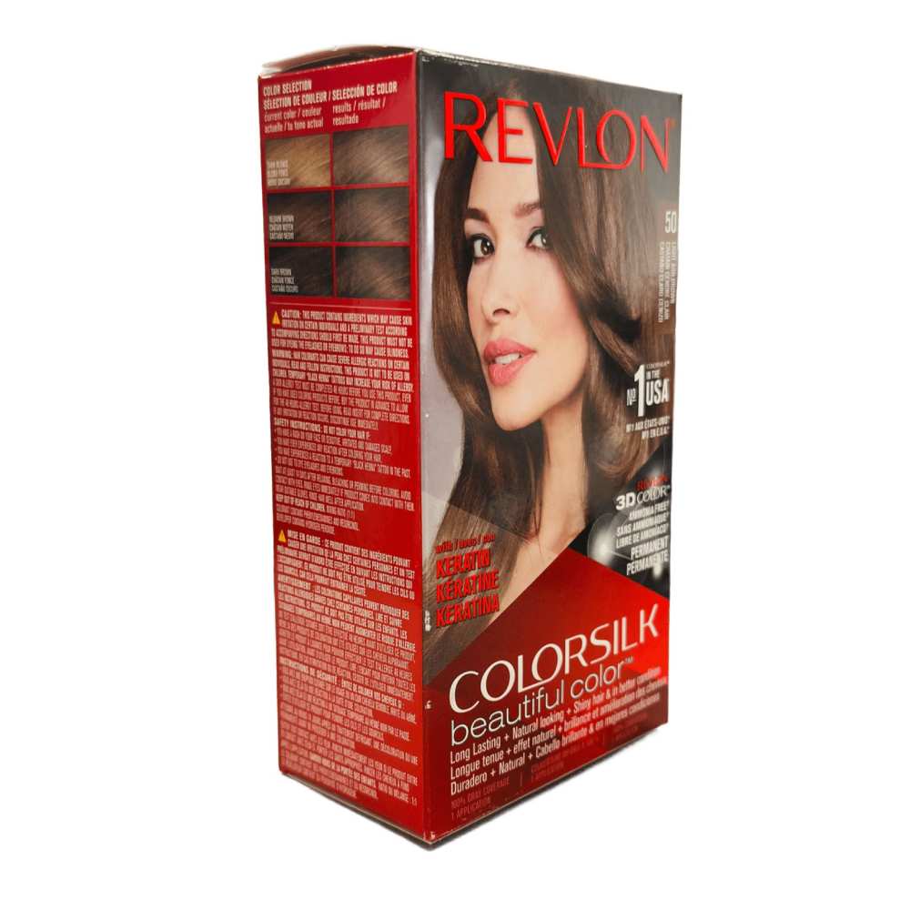 Revlon ColorSilk Hair Color -  #50 Light Ash Brown - 12 Pack