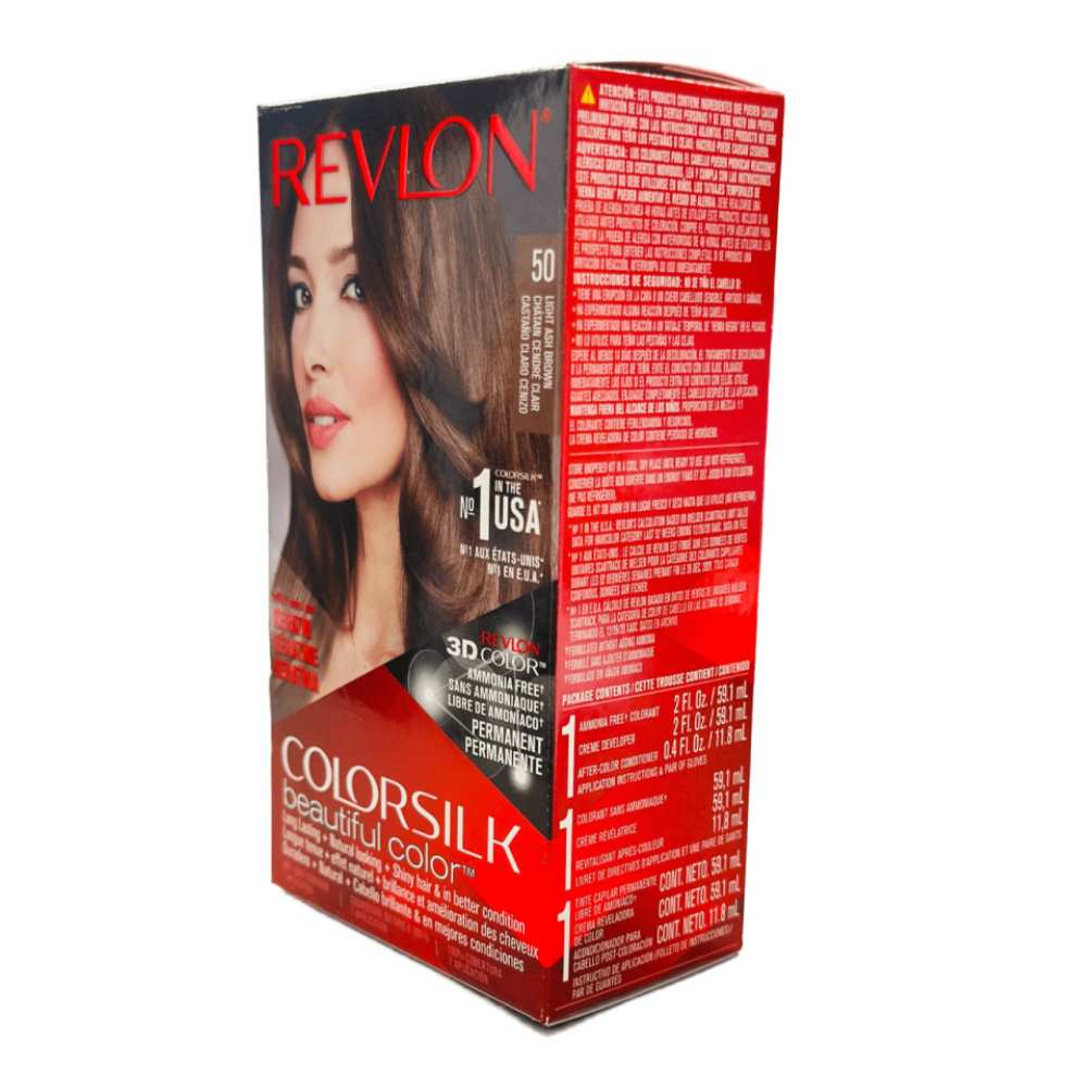 Revlon ColorSilk Hair Color -  #50 Light Ash Brown - 12 Pack