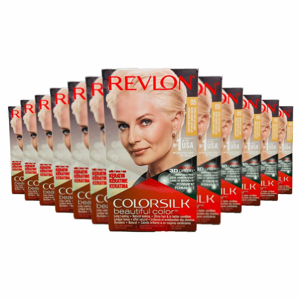 Revlon ColorSilk Hair Color - Ultra Light - #05 Ash Blonde - 12 Pack