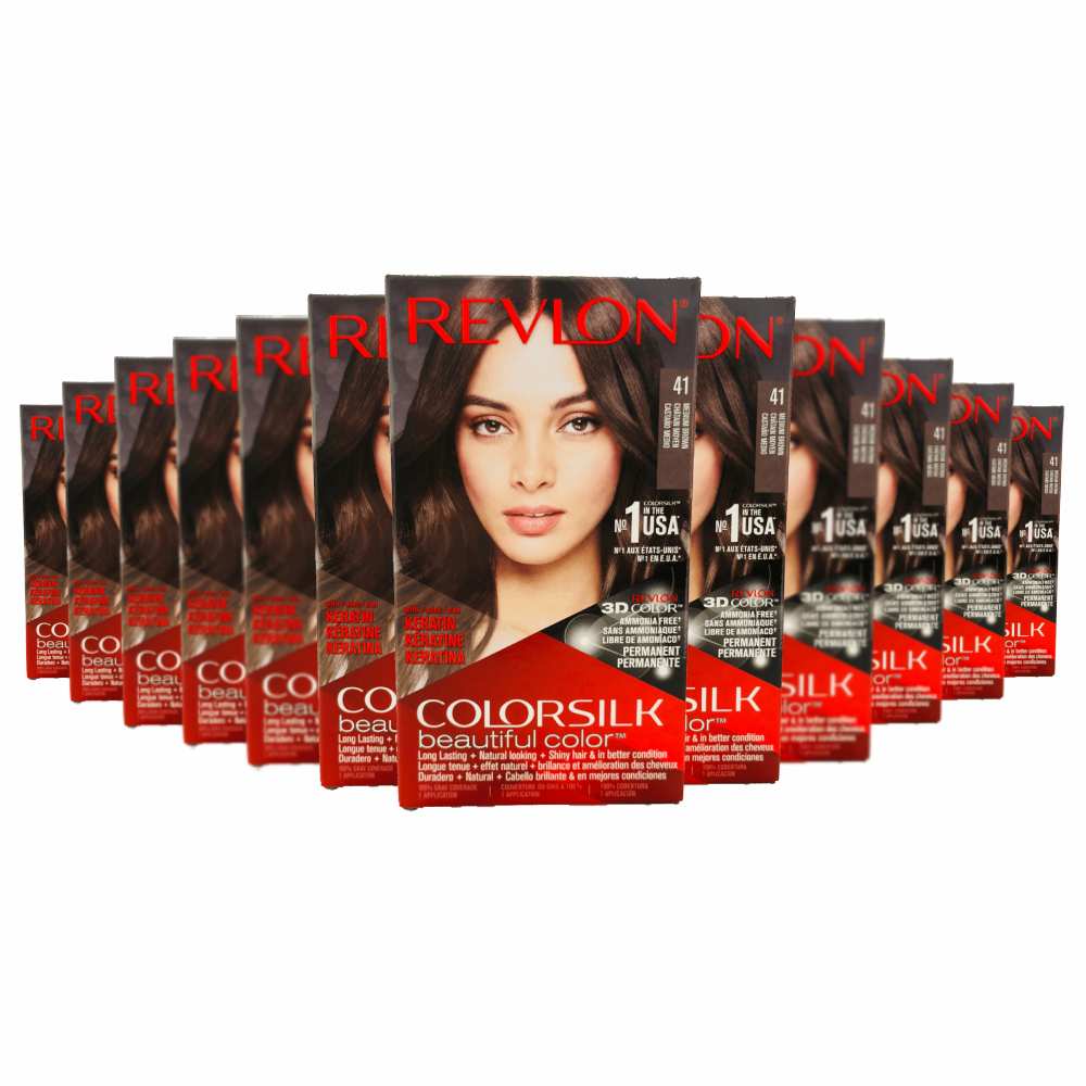 Revlon ColorSilk Hair Color -  #41 Medium Brown - 12 Pack