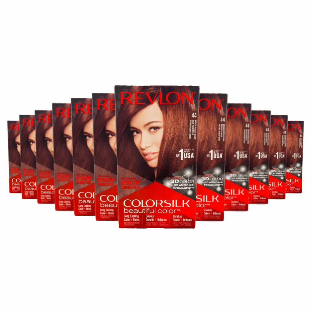 Revlon ColorSilk Hair Color - #44 Medium Reddish - 12 Pack