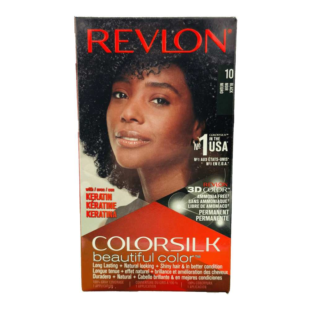 Revlon ColorSilk Hair Color - #10 Black - 12 Pack