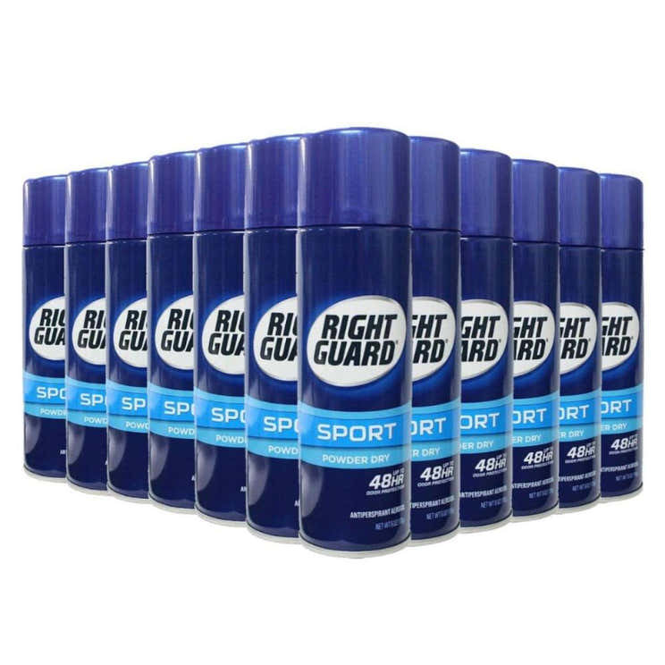Right Guard Spray Sport Powder Dry Antiperspirant, 6 oz - 12 Pack | Right Guard - Pre Order