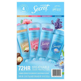 Secret Fresh Invisible Solid Antiperspirant Deodorant, Variety Pack - 2.6 Oz - 4 Pack
