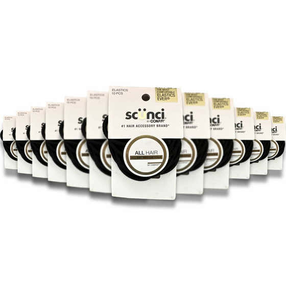 Scunci - Nylon Elastics All Hairbands, 10 Ct - 48 Pack | Scunci - Hair Care Wholesale