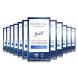 A pack of 12 Secret Clinical Strength Soft Solid Light & Fresh Antiperspirant & Deodorant sticks