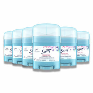 Secret - Invisible Solid Anti-Perspirant & Deodorant, Powder Fresh - 0.50 Oz  - 6 Pack - Open Box -