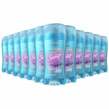 Multiple bottles of Secret deodorant in Relaxing Lavender scent on a white background