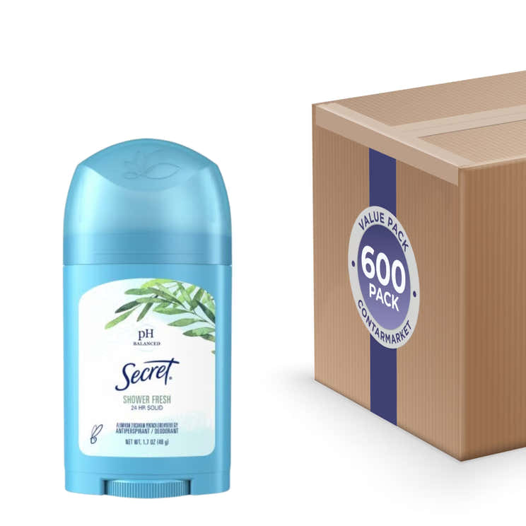 Secret - Antiperspirant &amp; Deodorant Solid Stick, Shower Fresh, 1.7 Oz - 600 Pack | Secret - Volume Discount
