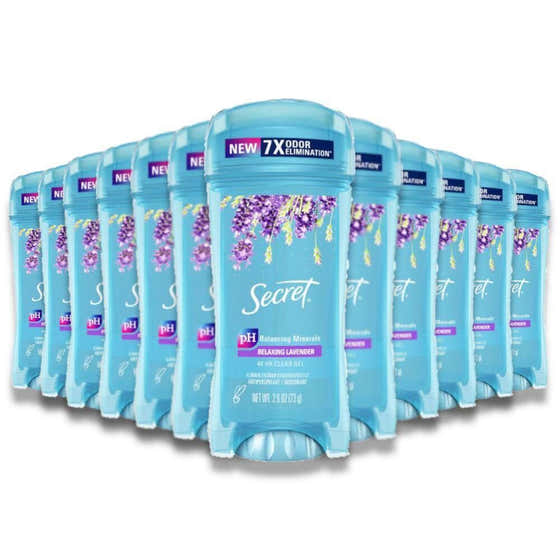 Secret - Clear Gel Lavender Antiperspirant &amp; Deodorant - 2.6 Oz - 12 Pack | Secret - Secret